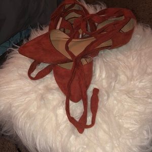 Orange Flat Sandals